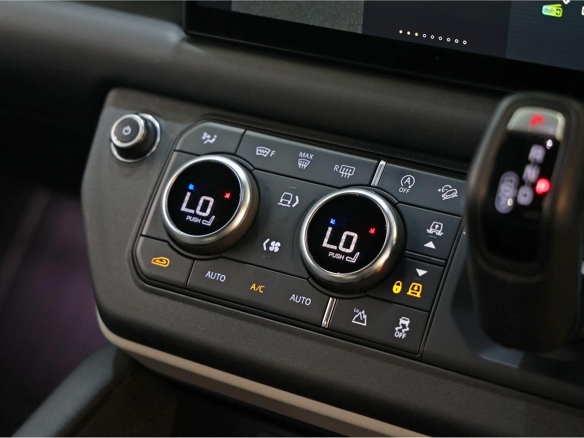 An interior shot of the misc controls on a 2022 Land Rover Defender 110