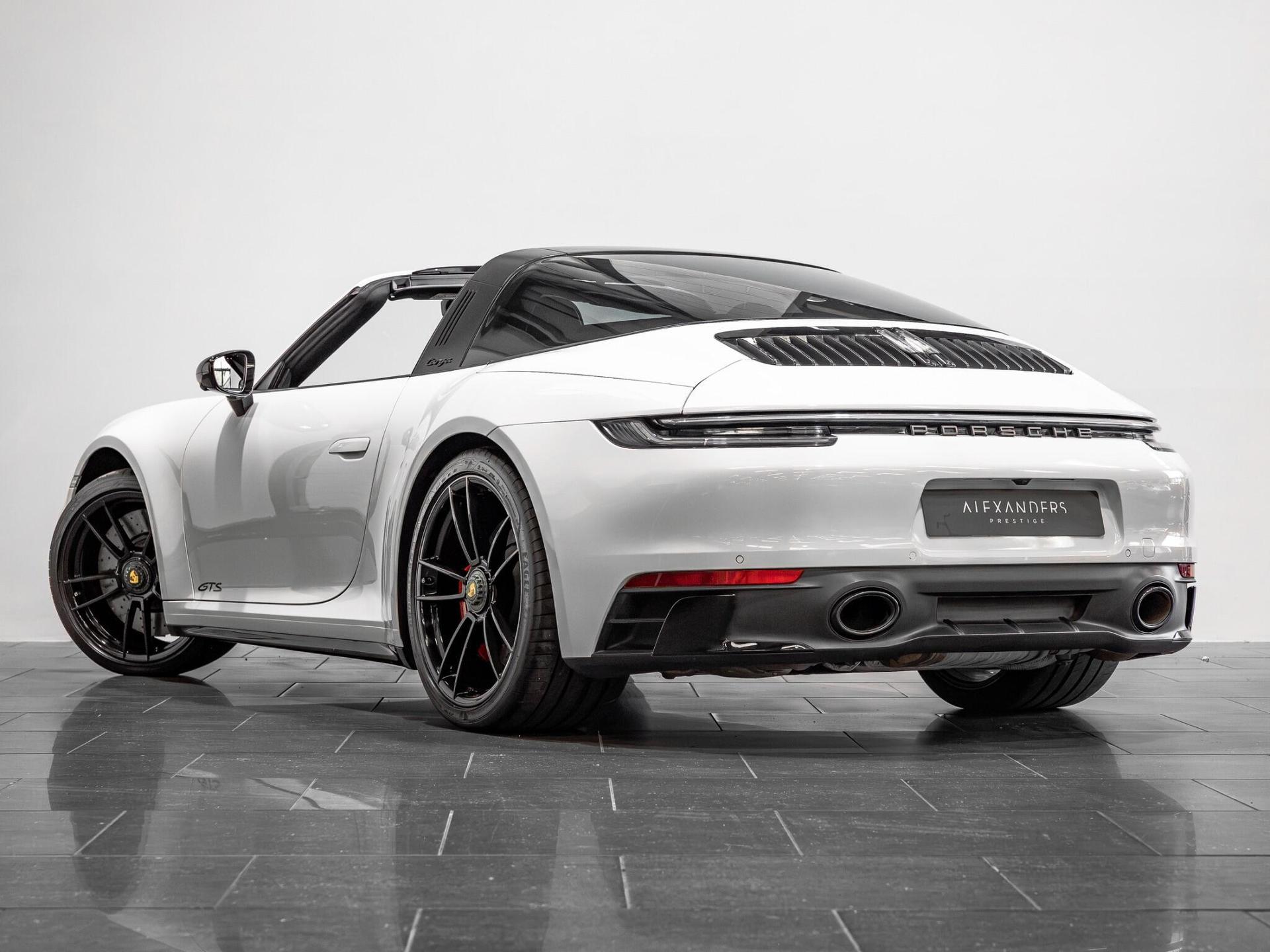 An exterior shot of the rear left on a 2021 Porsche 911