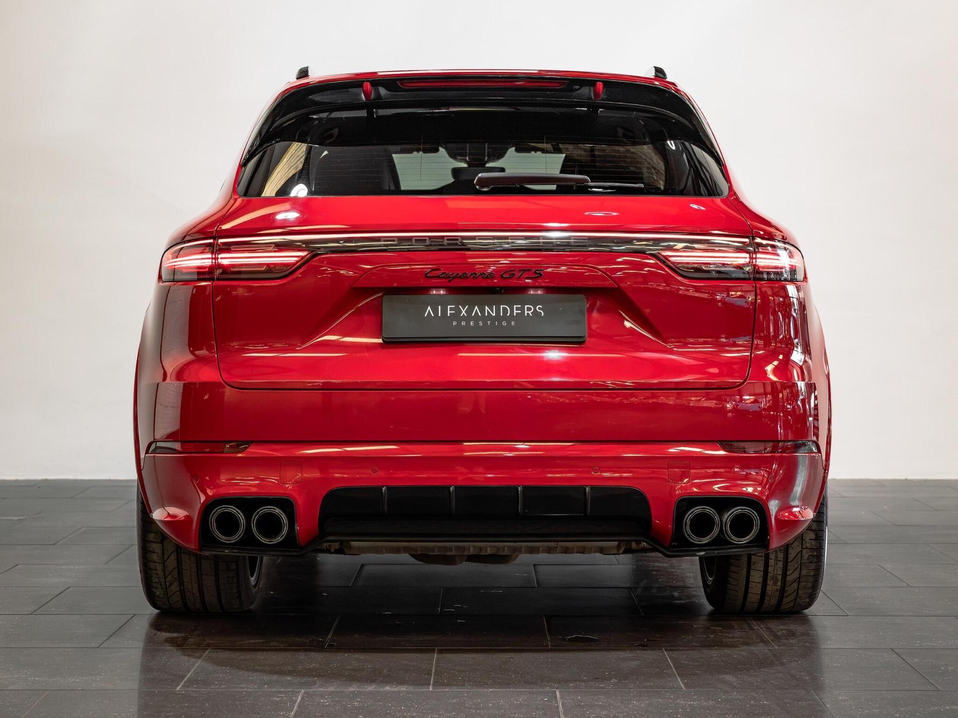 An exterior shot of the rear on a 2021 Porsche Cayenne