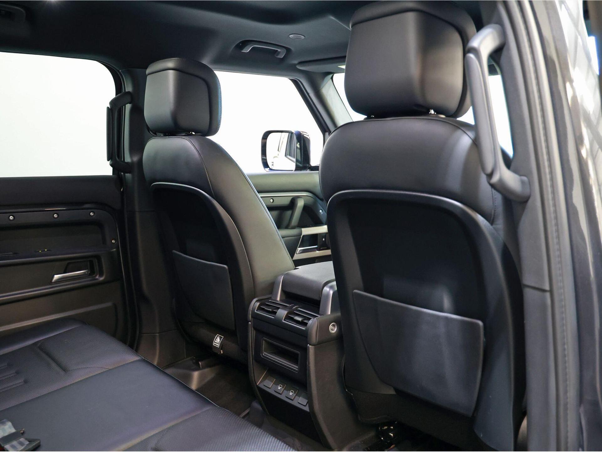 An interior shot of the seats rear on a 2022 Land Rover Defender 110