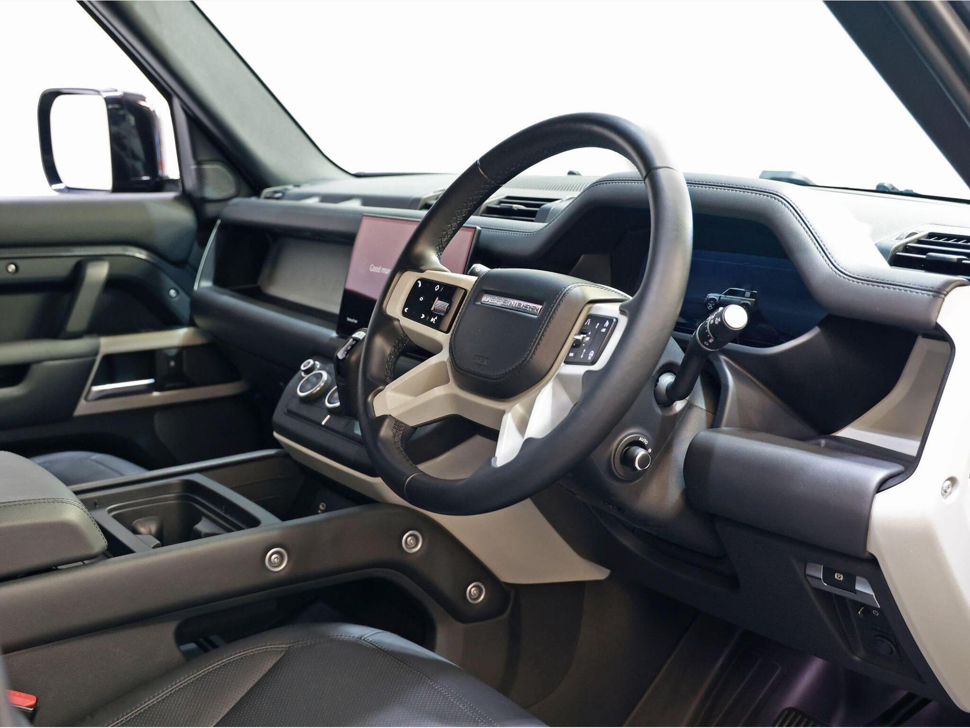An interior shot of the interior front on a 2022 Land Rover Defender 110