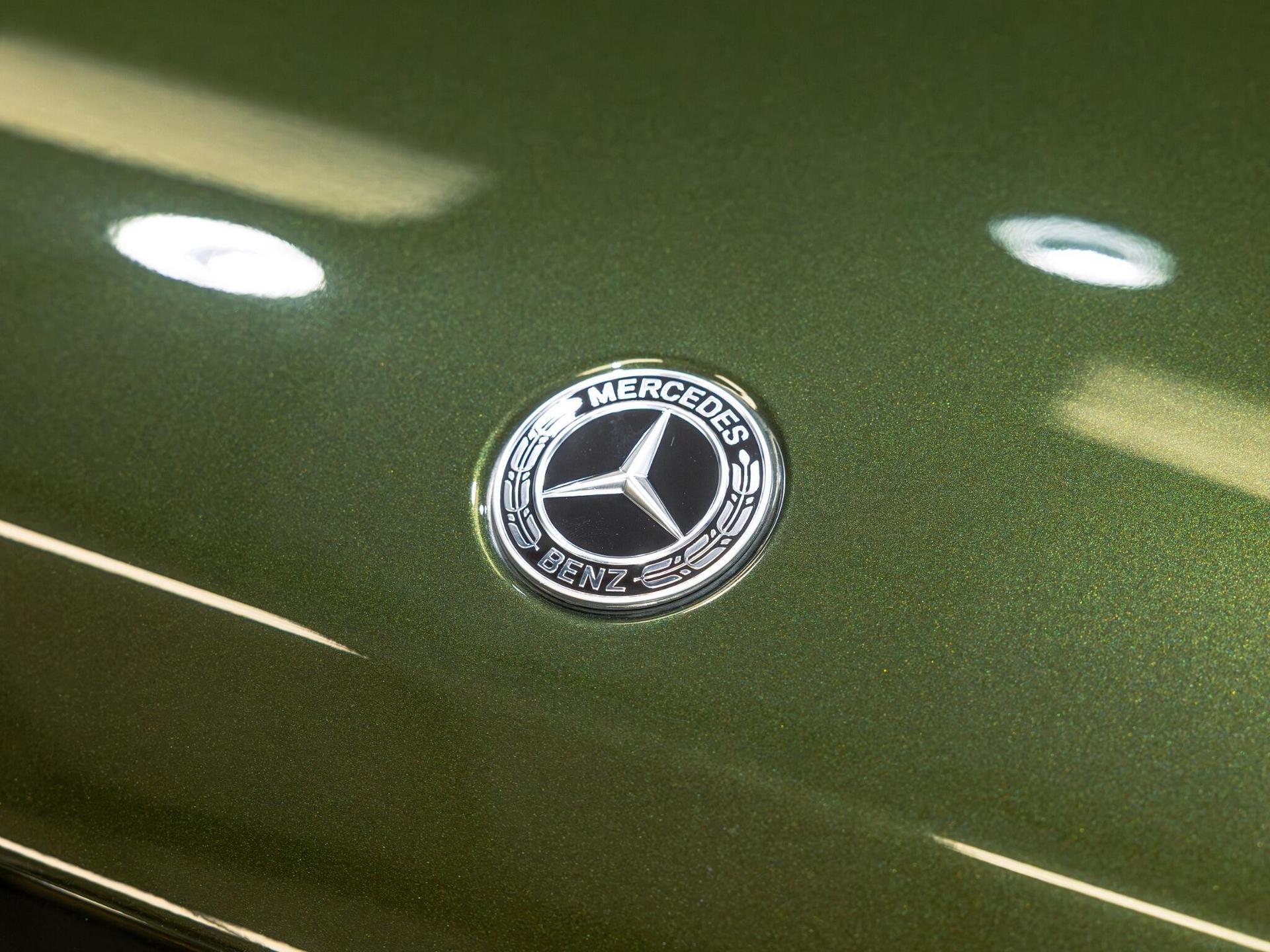 An exterior shot of the badge exterior on a 2023 Mercedes-Benz G Class
