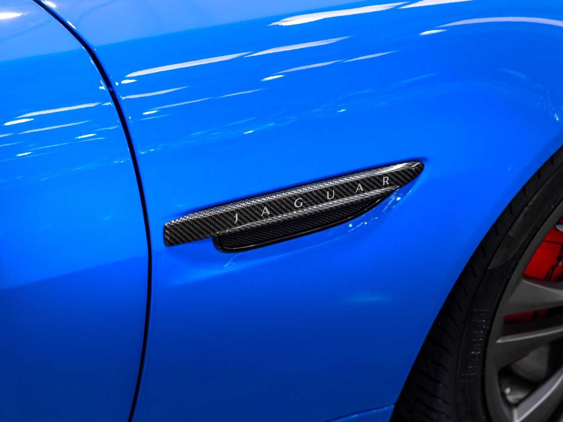 An exterior shot of the door handle exterior on a 2014 Jaguar XKR-S