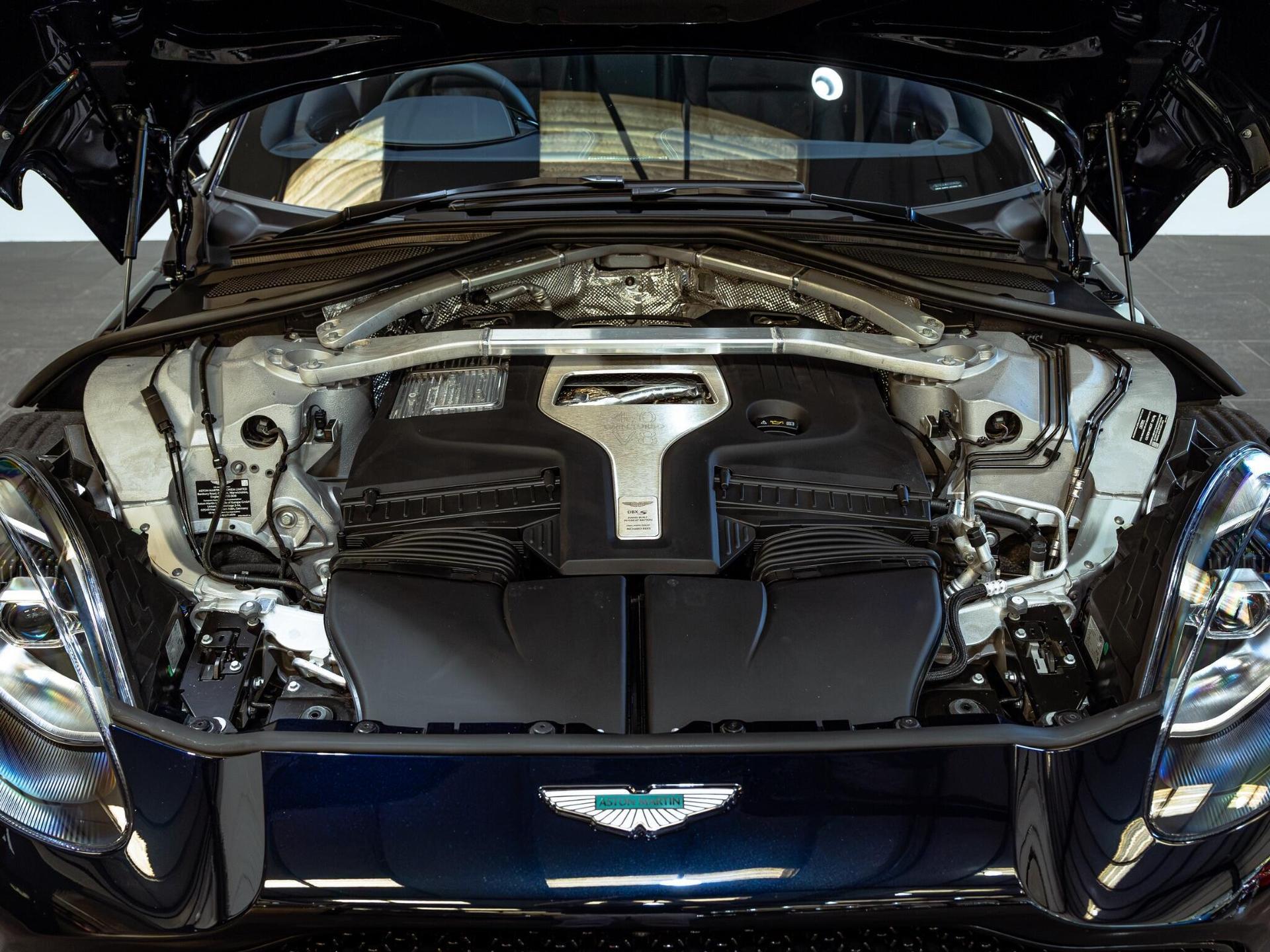 An exterior shot of the engine on a 2025 Aston Martin DBX