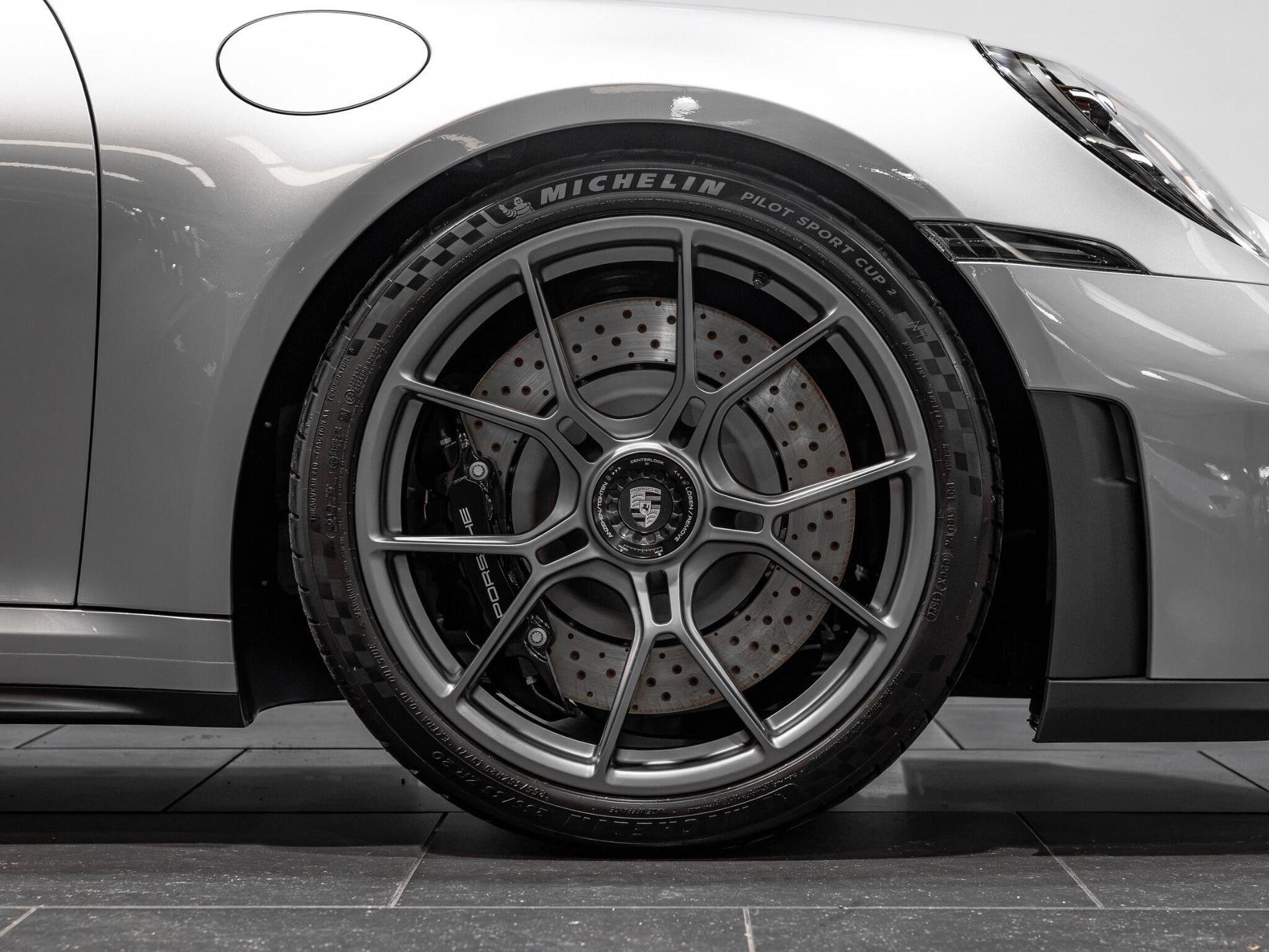 An exterior shot of the wheel on a 2026 Porsche 911