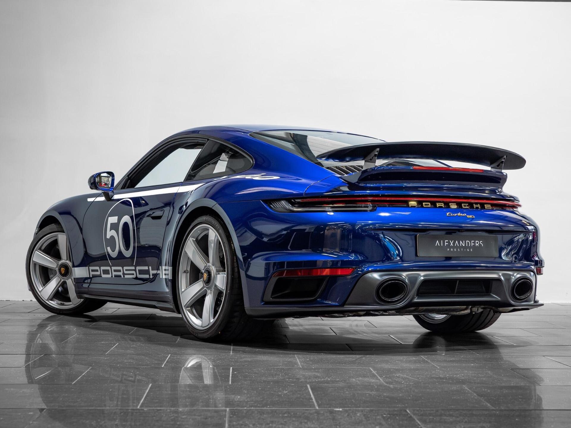 An exterior shot of the rear left on a 2024 Porsche 911