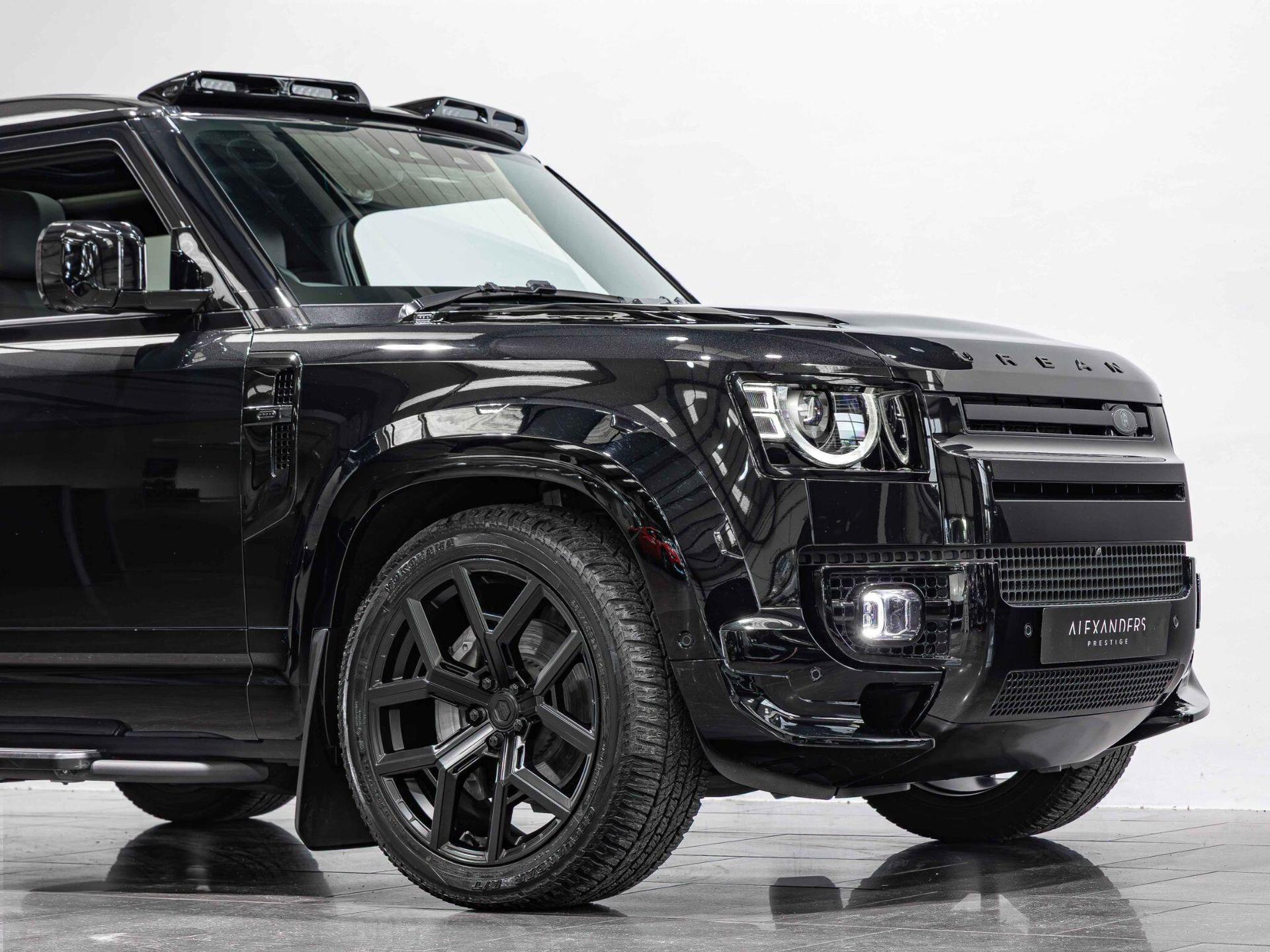 An exterior shot of the front right on a 2025 Land Rover Defender 90
