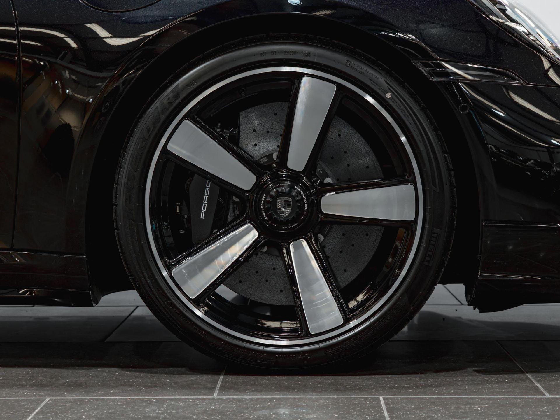 An exterior shot of the wheel on a 2026 Porsche 911