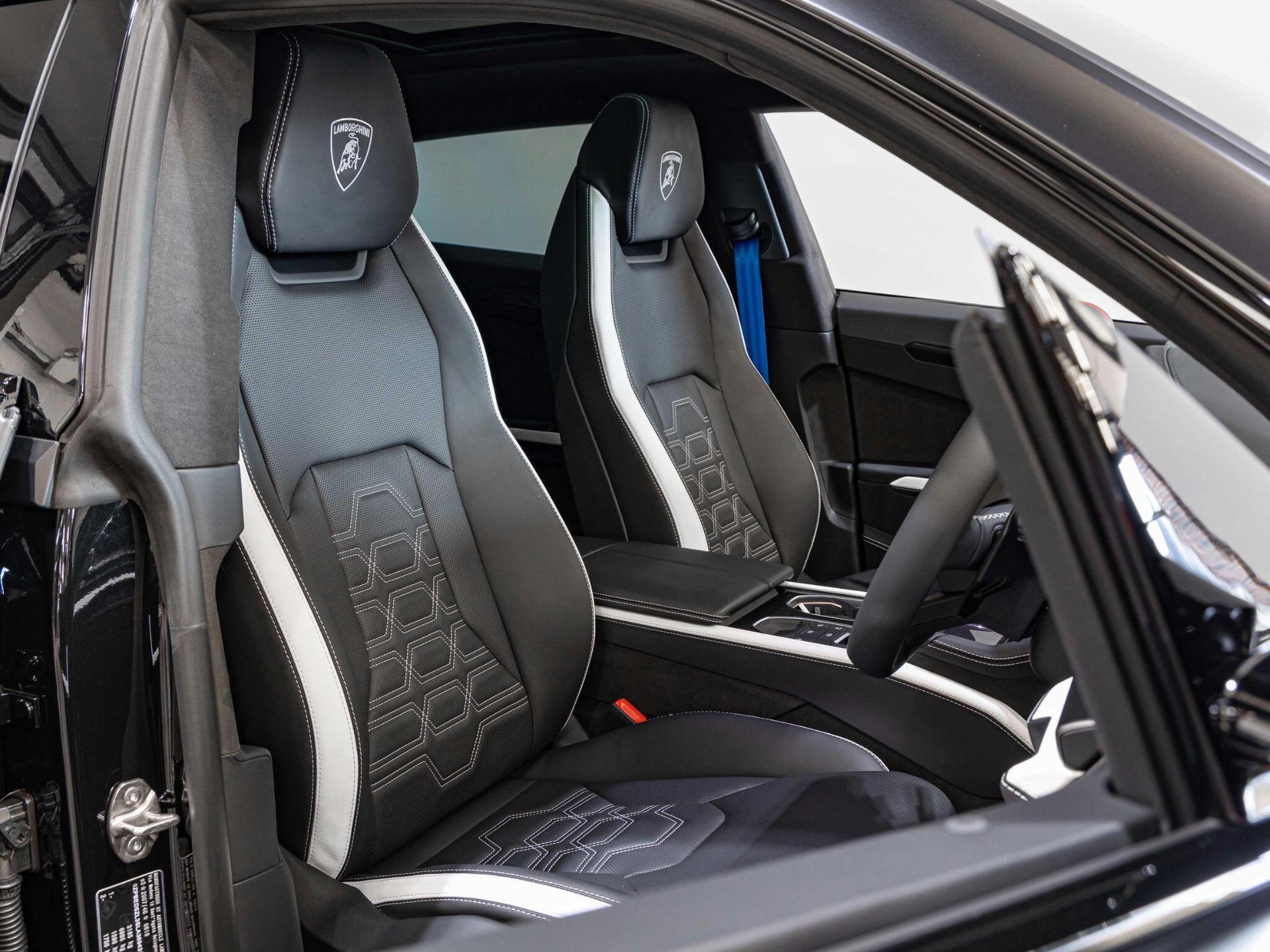 An interior shot of the driver seat on a 2025 Lamborghini Urus