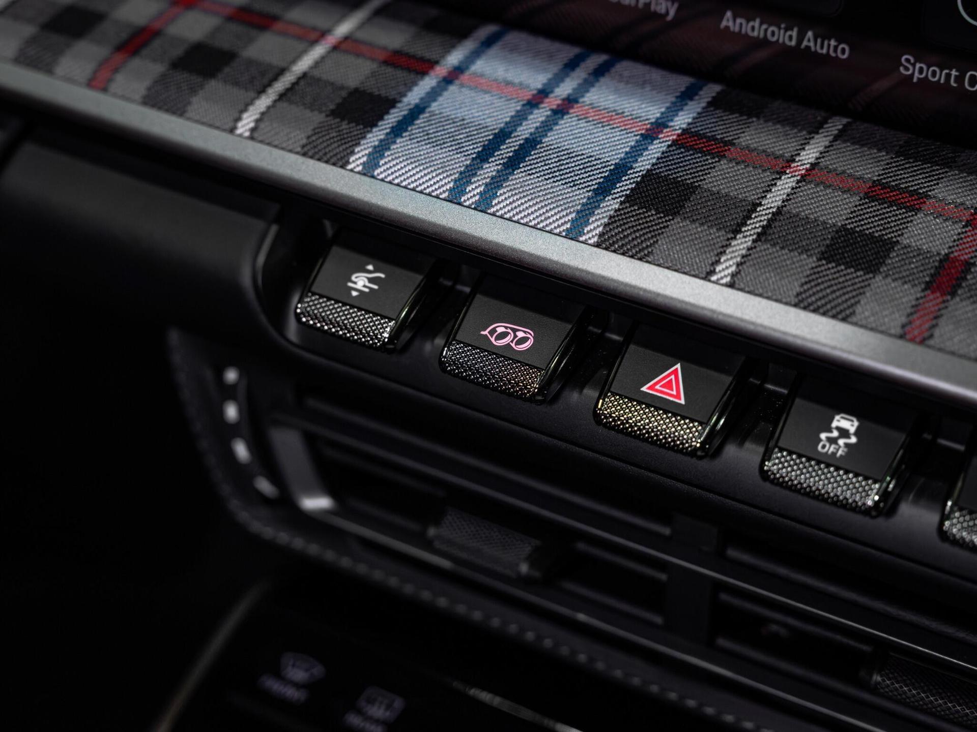 An interior shot of the misc controls on a 2024 Porsche 911