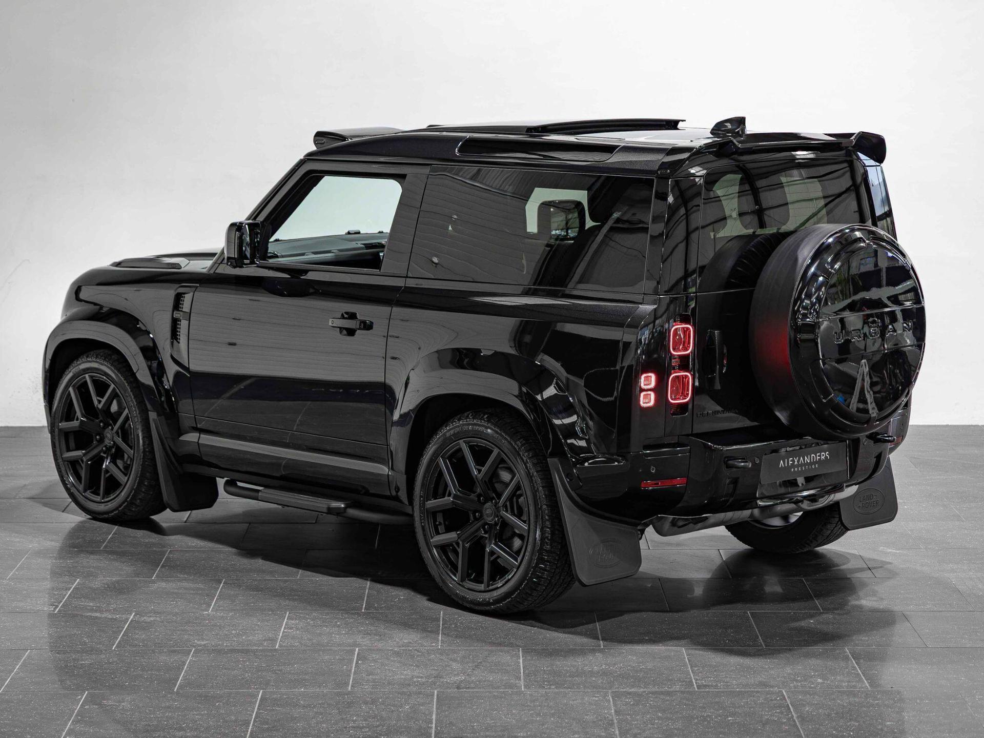 An exterior shot of the rear left on a 2025 Land Rover Defender 90