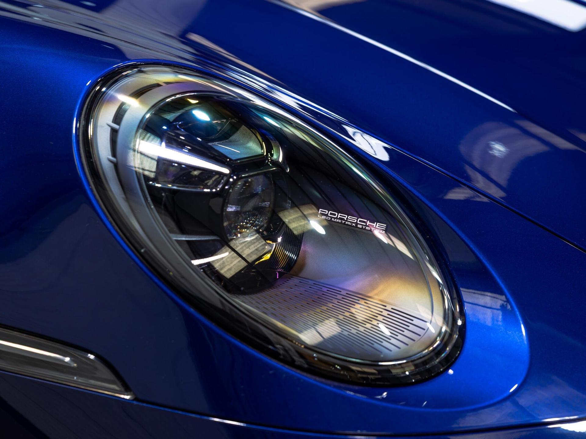 An exterior shot of the lights front on a 2024 Porsche 911